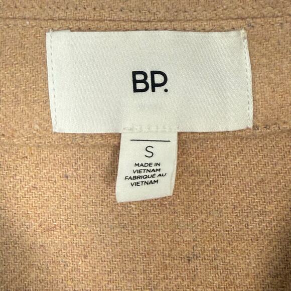 BP Oversized Button Down Shirt Women’s Small Tan Pocket Shirt Jacket - Picture 5 of 7